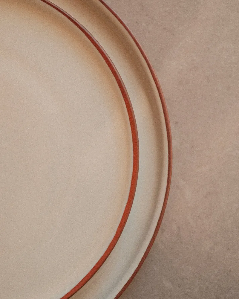 Set 4 piatti piani terracotta Earth Raw