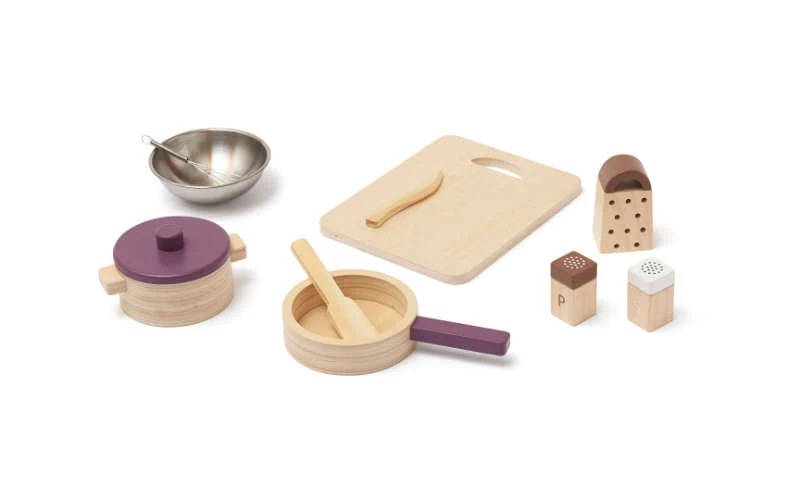 Set Utensili da Cucina Bistrot legno | Concetto di bambino