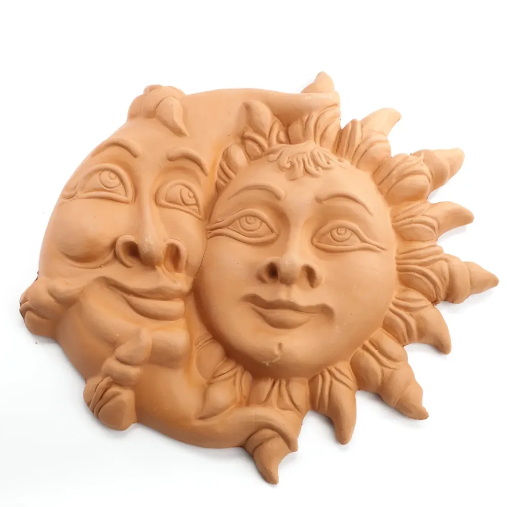 Sole e Luna terracotta decorazione parete