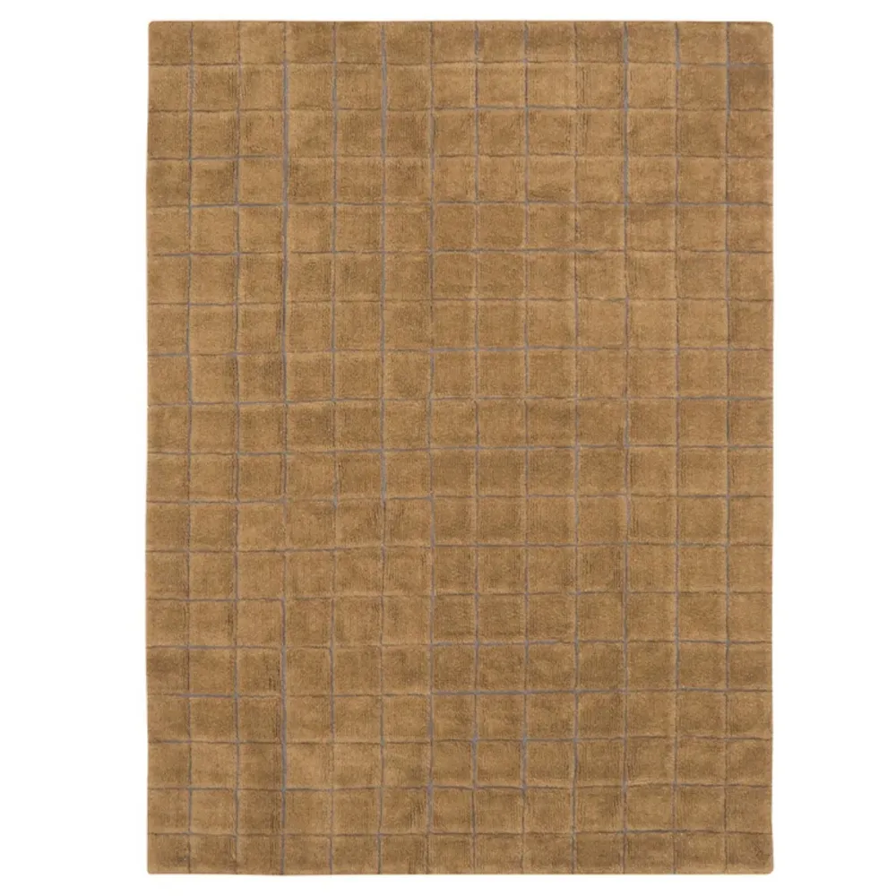 Tappeto lana mosaico ocra 170 X 240 cm