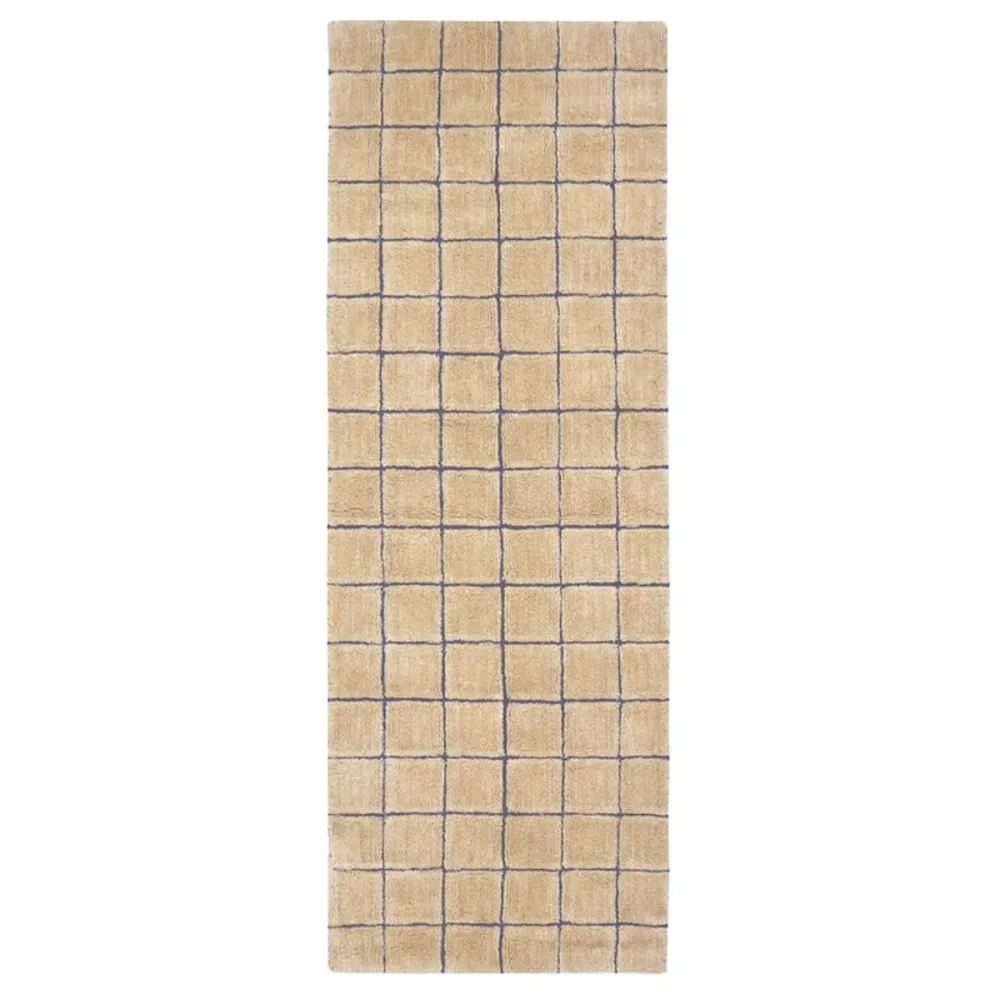 Tappeto di Passaggio Lana Mosaico Ambra 80 X 230 Cm