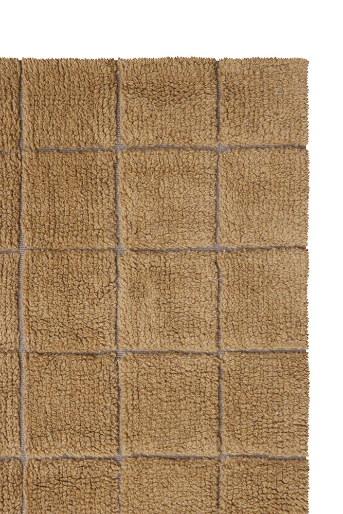 Tappeto di Passaggio Lana Mosaico Ocra 80 X 230 Cm