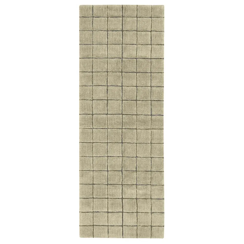 Tappeto Passatoia Lana Mosaico Moss 80 X 230 Cm