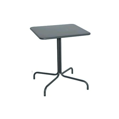 Tavolino Quadrato Da Giardino Mod. Bistrot Street Acciaio Nero 60x60xh70cm