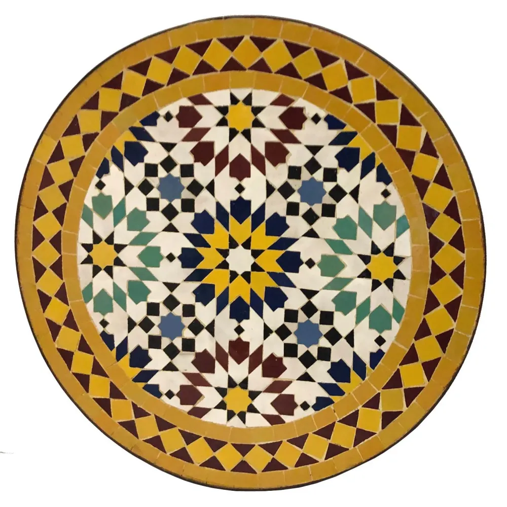 Tavolino rotondo, tavolo mosaico