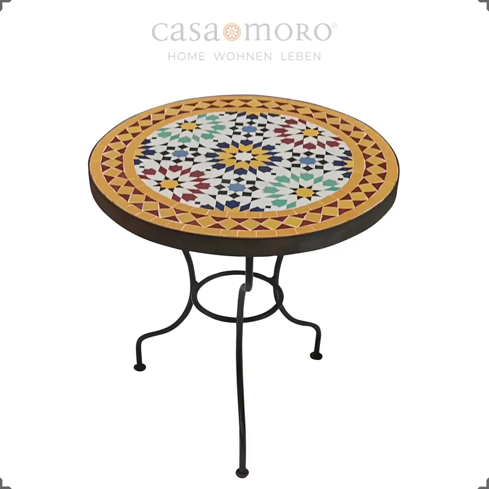 Tavolino rotondo, tavolo mosaico