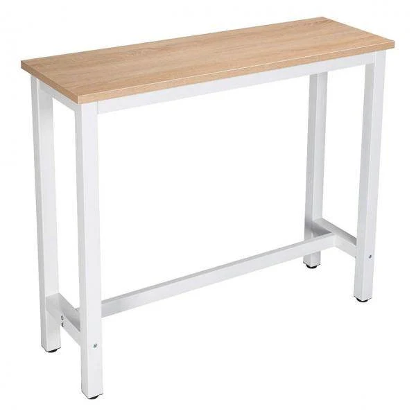Tavolo da bar tavolo da bistrot struttura metallo piano MDF rovere chiaro