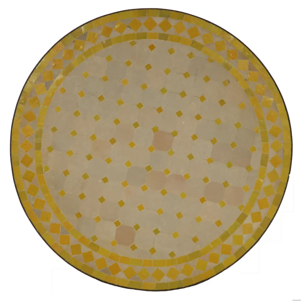 Tavolo da bistrot mosaico 70 cm giallo/diamante