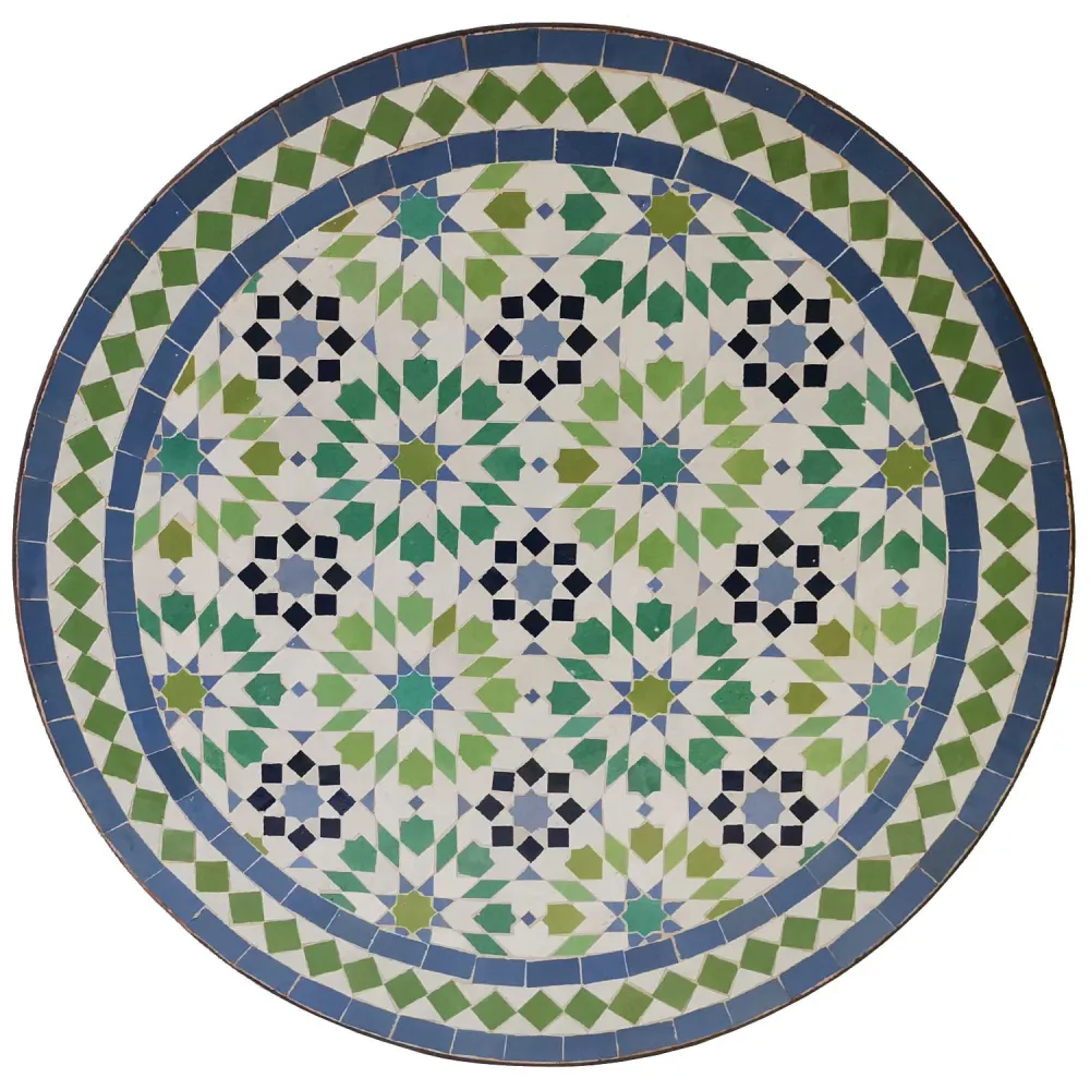 Tavolo mosaico Ankabut Verde Blu