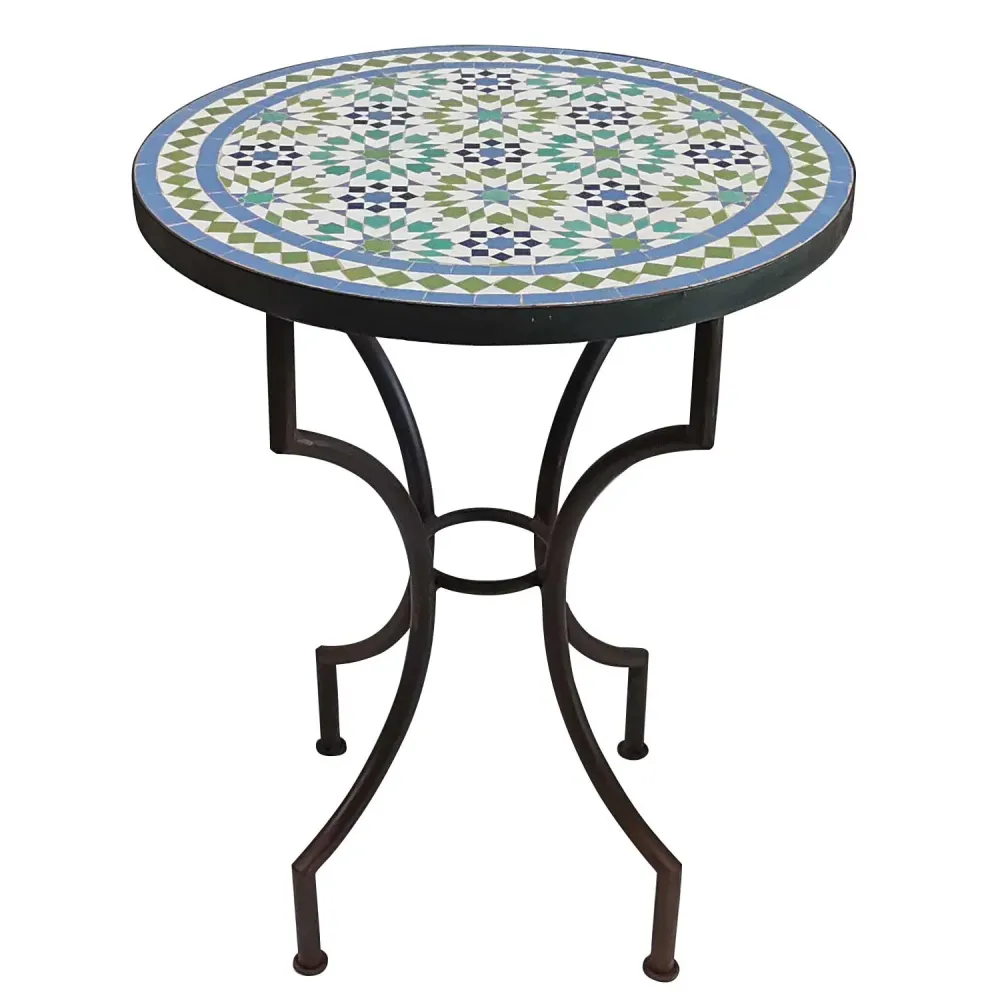 Tavolo mosaico Ankabut Verde Blu