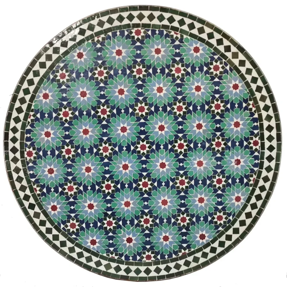Tavolo mosaico D100 Ankabut Blu Verde