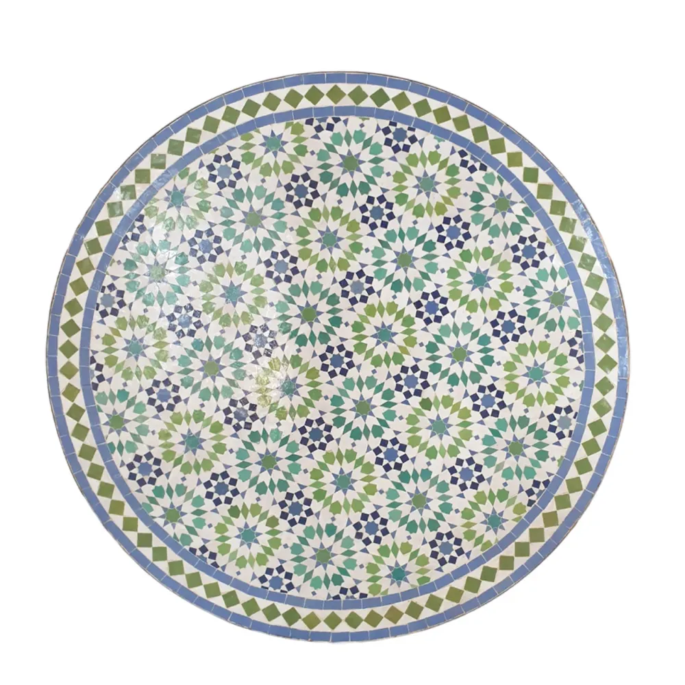 Tavolo mosaico D100 Ankabut Blu Verde