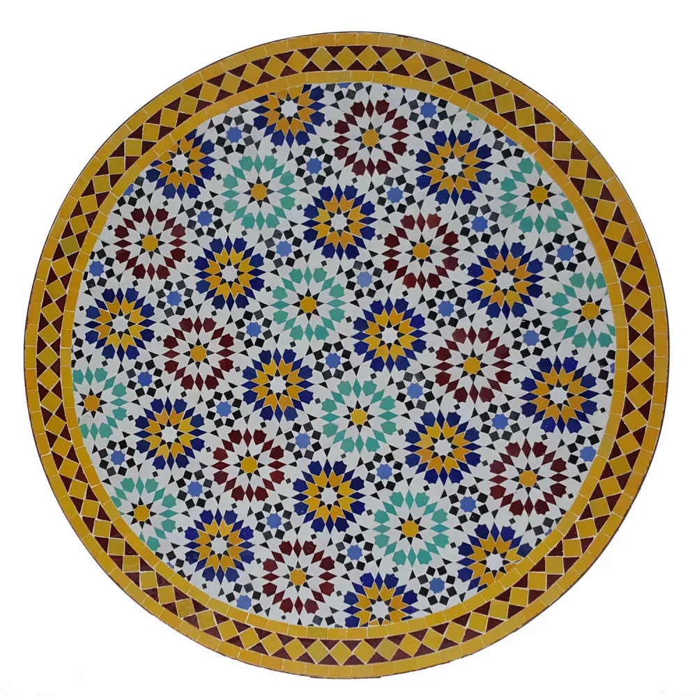 Tavolo mosaico D120 Ankabut Giallo