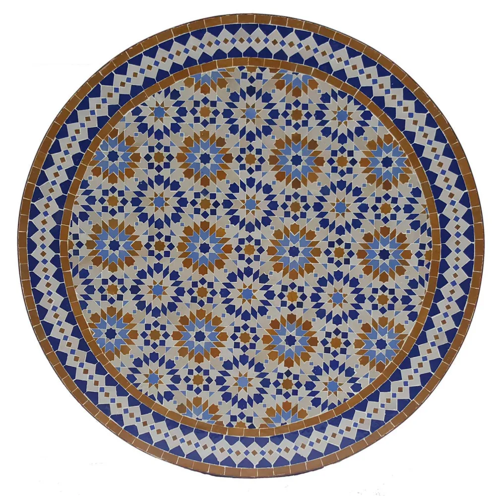 Tavolo mosaico D120 Ankabut Marrone