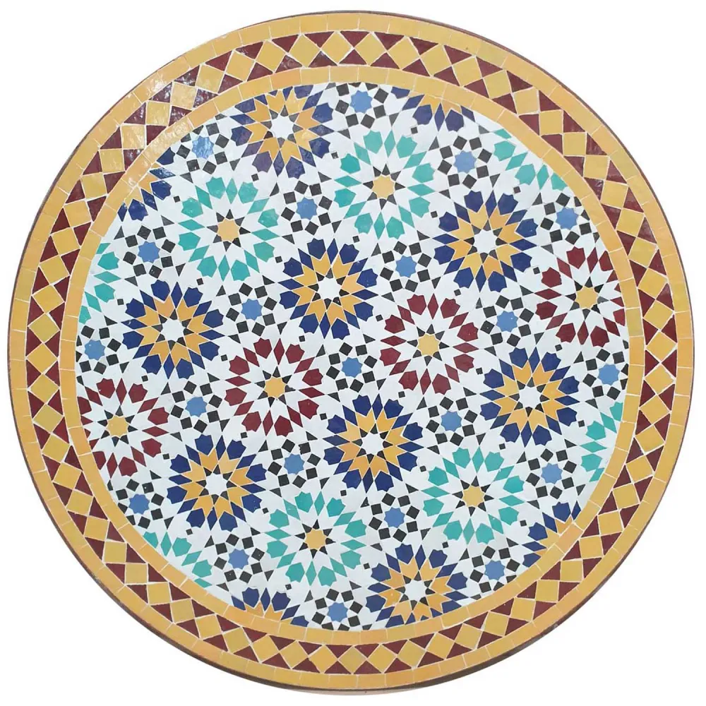 Tavolo mosaico D80 Ankabut Giallo