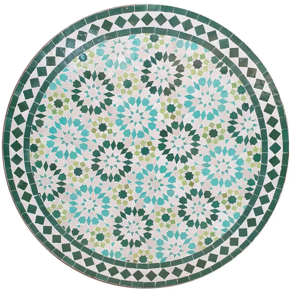 Tavolo mosaico D80 Ankabut turchese