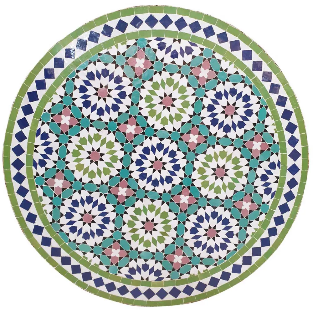 Tavolo mosaico D80 Ankabut Verde
