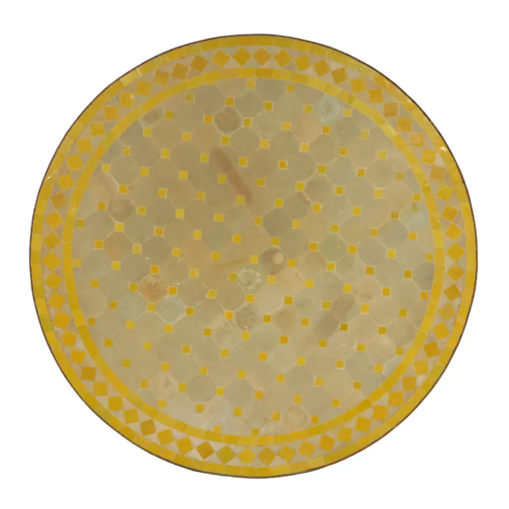 Tavolo mosaico D80 diamante giallo