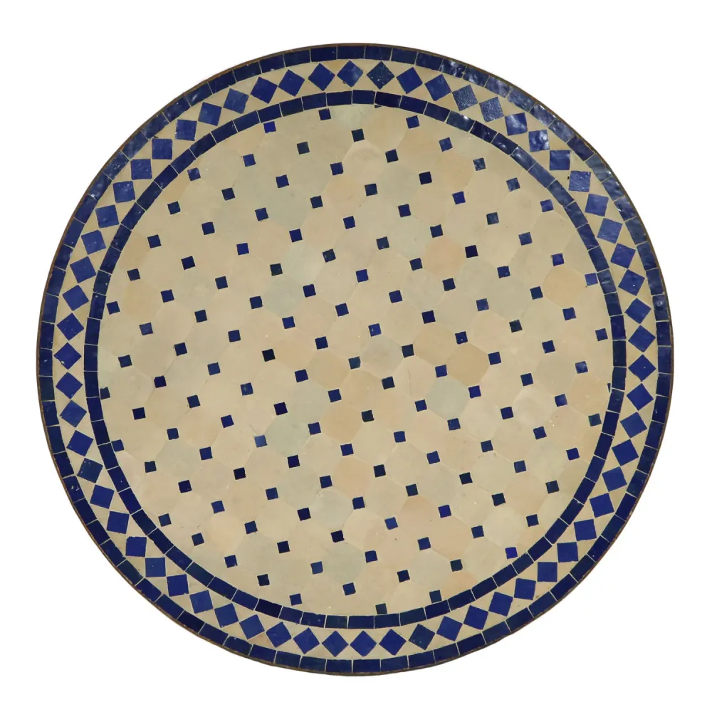 Tavolo mosaico D90 blu/diamante