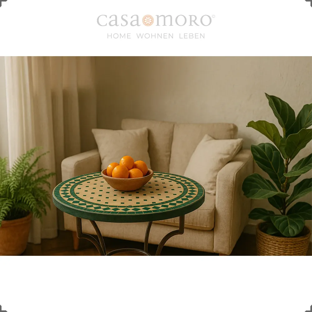 Tavolo da patio 60 cm, tavolo mosaico