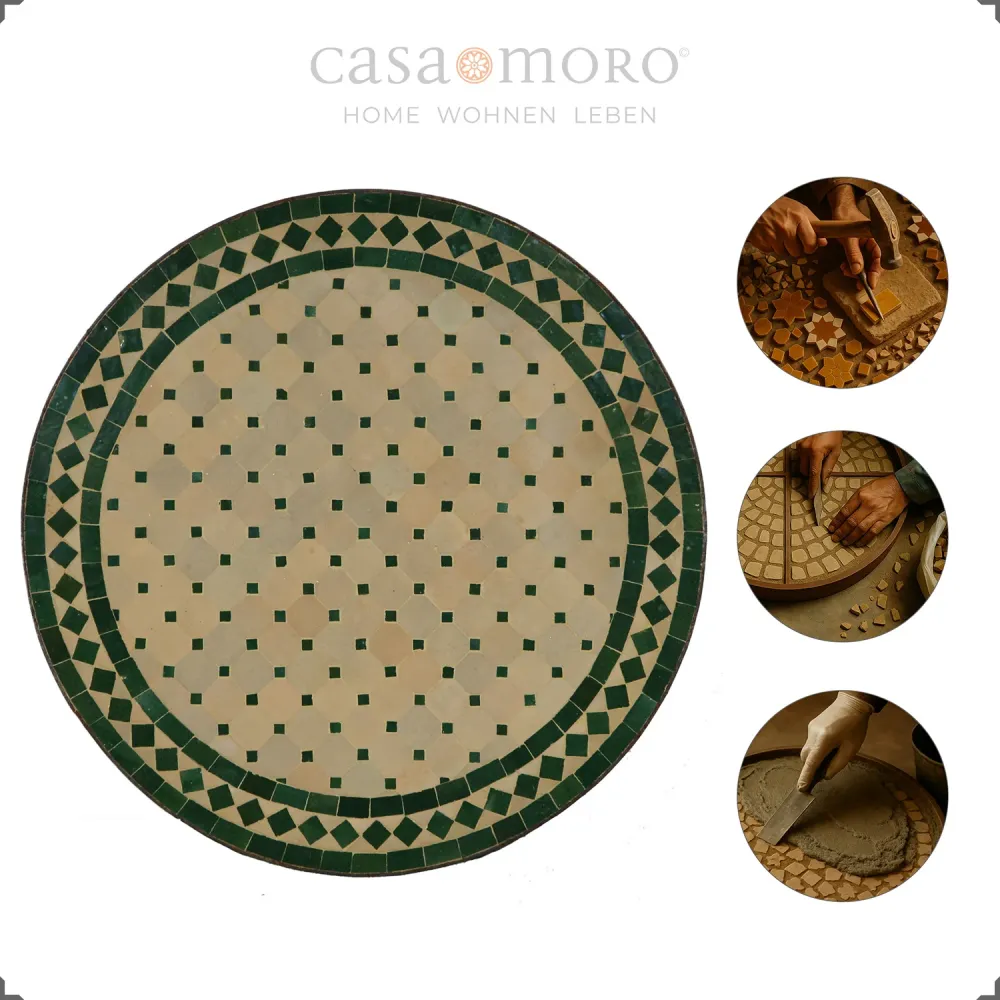 Tavolo da patio 60 cm, tavolo mosaico