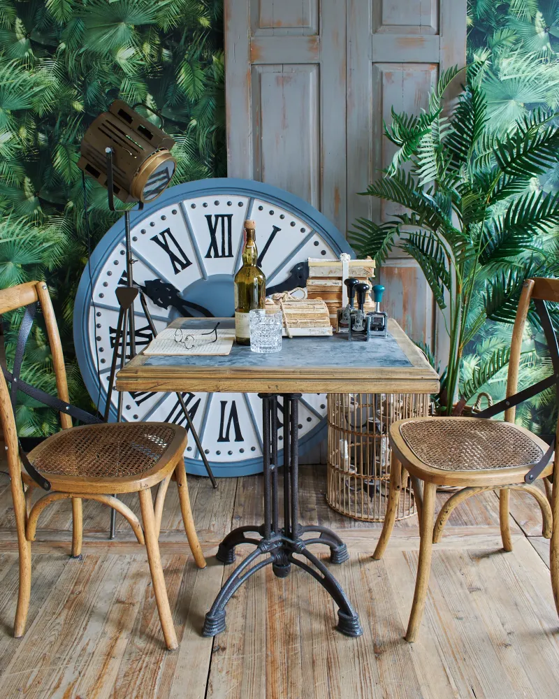 Tavolo quadrato legno massello da bistrot Marseille 70 cm
