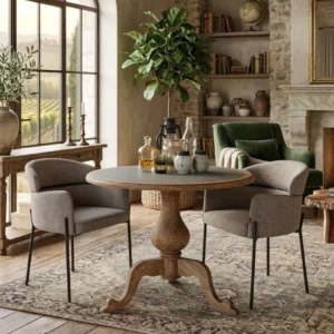 Tavolo rotondo legno massello da bistrot Chelsea 95 cm