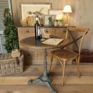 Tavolo rotondo legno massello da bistrot Paris 70 cm