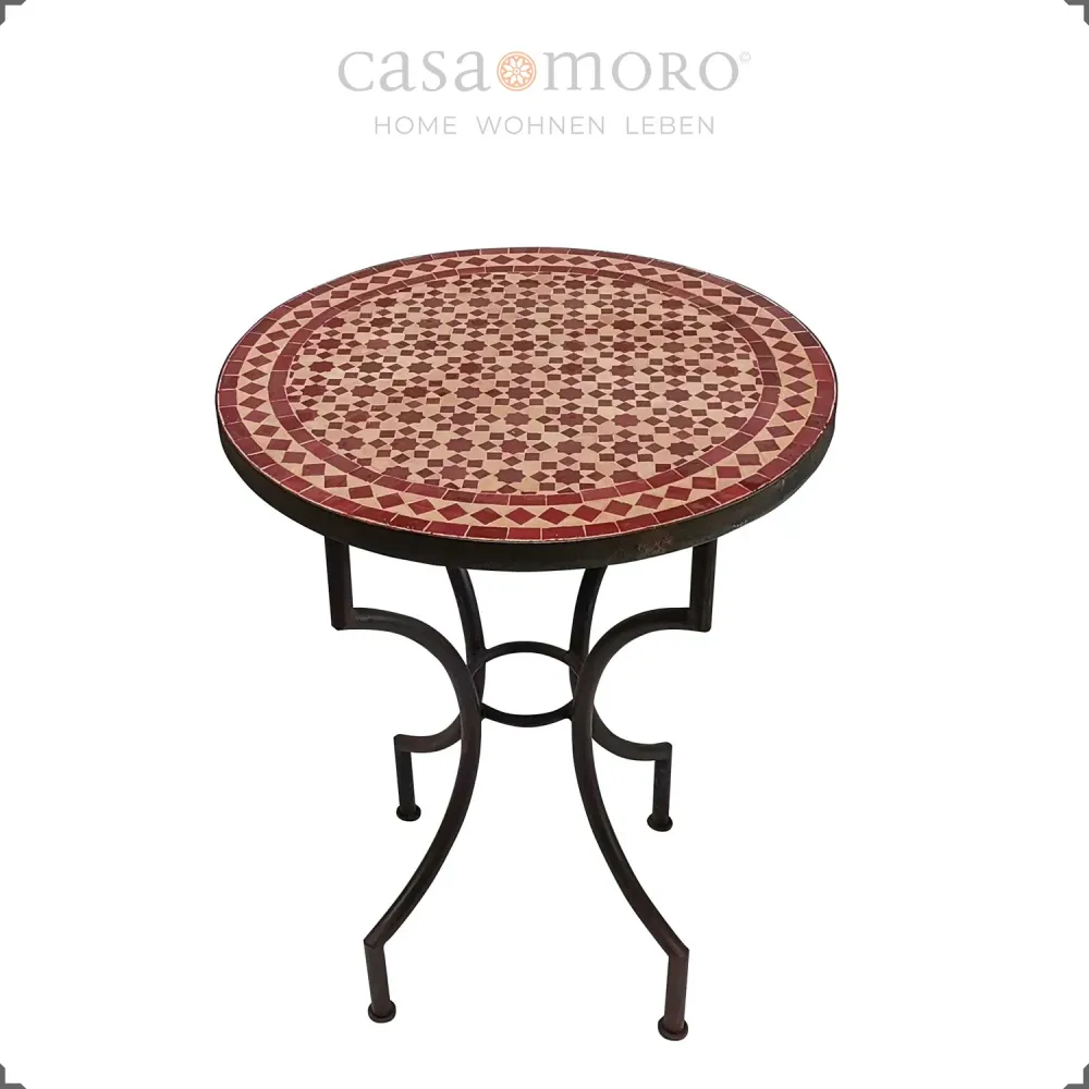 Tavolo rotondo mosaico, tavolo da giardino