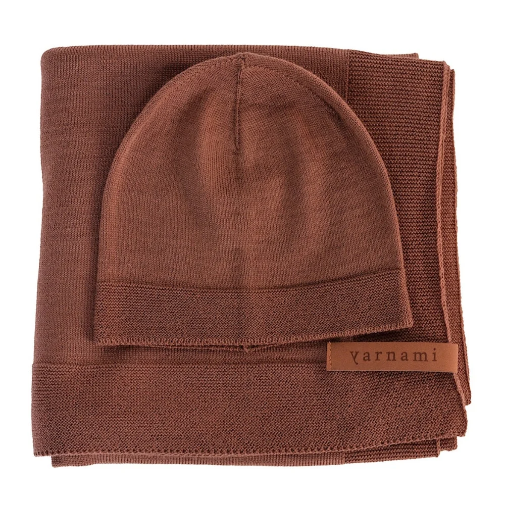 Yarnami Poofi Accogliente set merino per bambino terracotta