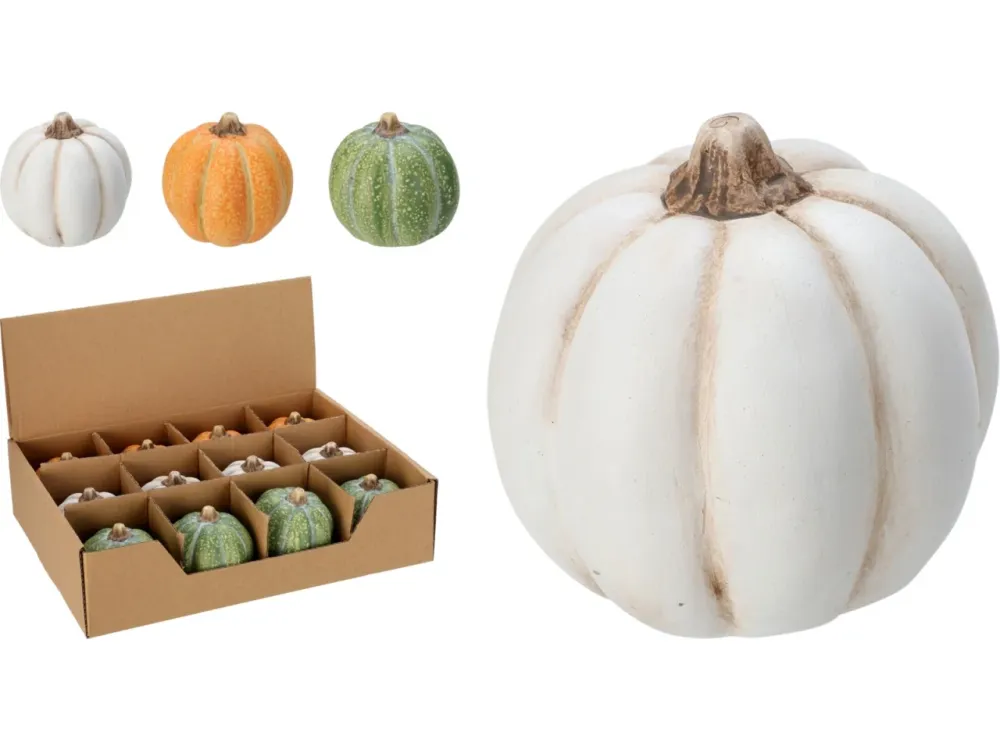 Zucca terracotta 6x6cm 3 assortimenti