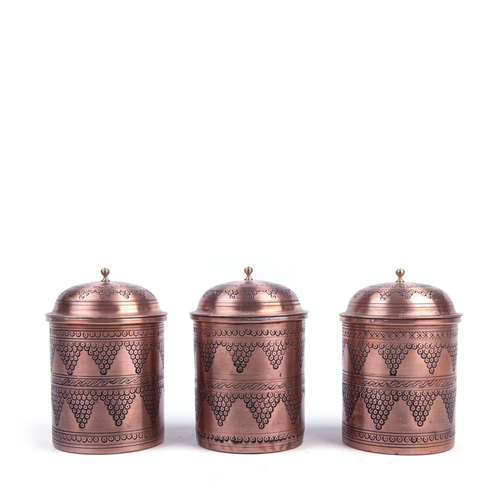 Set di spezie rame antico inciso mano