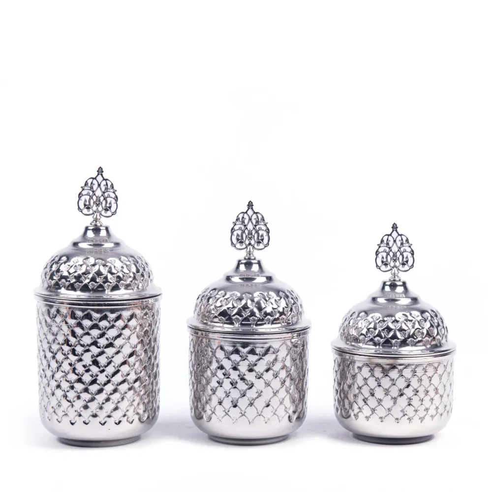 Set di spezie rame fatto mano inciso
