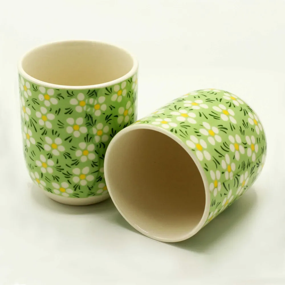 Set di 6 tazze da tè Margherita verde