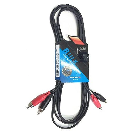 Kit Cavo di Prolunga per Generatore Proel BULK545LU3 Cavo audio STEREO 2 x spina RCA 2 x spina RCA, 3mt, Nero