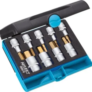 Kit Cavo di Prolunga per Generatore Set di bussole per giravite Hazet quadrato cavo 125 mm profilo esagono incassato 5 - 1...