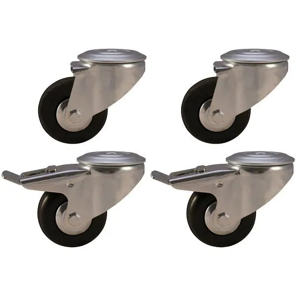 Kit Completo di Accessori Ruote piroettanti Runpotec set: 4 pezzi 20623