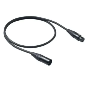 Proel CHL250LU05 Cavo Cannon XLR 3P M Cannon XLR 3P F 0,5mt con 4 Ruote Pieno Gomma