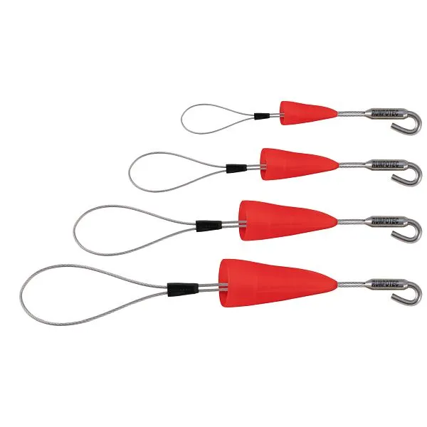 Runpotec RUNPOFIX passante per cavi SET di 4 con ganci 10159 per Uso Cantieri