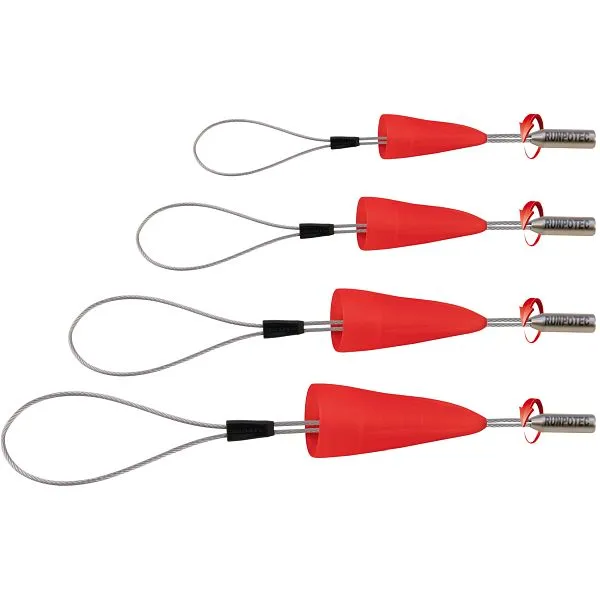 Runpotec RUNPOFIX passante per cavo SET da 4 - RTG 6mm con compensazione della torsione 10154 con 5 Prese Schuko Protette