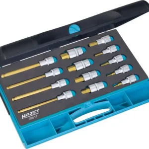 Set di bussole per giravite Hazet quadra cava 125 mm (1/2 pollice) profilo esagono incassato 5 - 10 numero di utensili: 13...