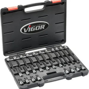 Set di punte per cacciavite VIGOR con scanalatura interna (XZN) cava quadrata da 10 mm (3/8 pollici) profilo scanalato int...
