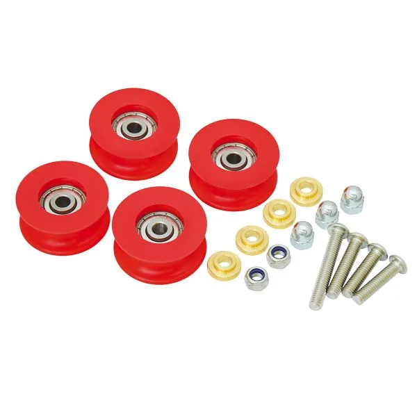 Set di rulli di uscita Runpotec (4 rulli) per bobine Runpotec da 730 mm e 1000 mm 20646 con Sistema di Ancoraggio Rapido