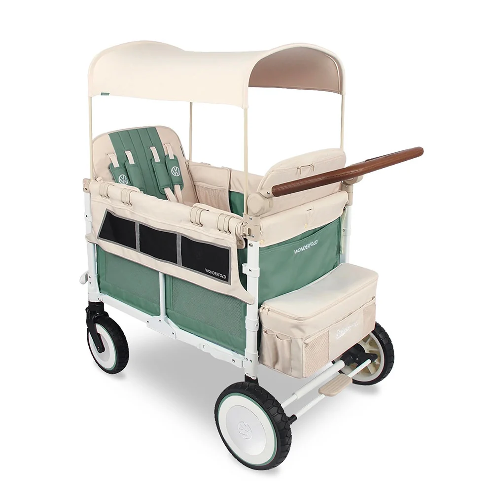 WonderFold VW Edition Quad Stroller Sage Green