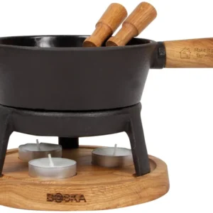 Set fonduta Pro S legno rovere europeo ghisa 0,7lt