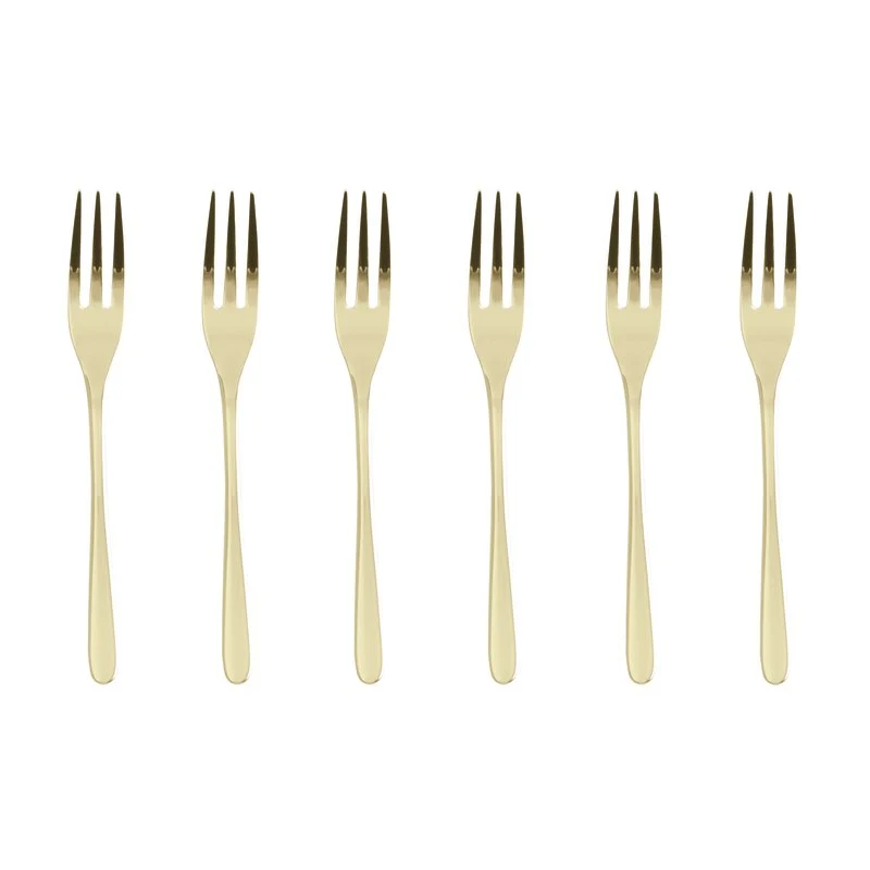SAMBONET Taste Champagne Forchette da Dessert 6 Pezzi PVD Acciaio Inox
