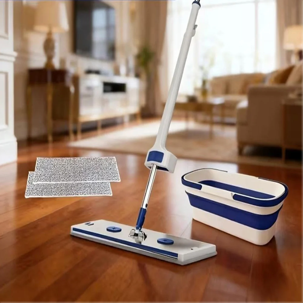 Set lavapavimento mocio rotante 360° raschietto secchio panni