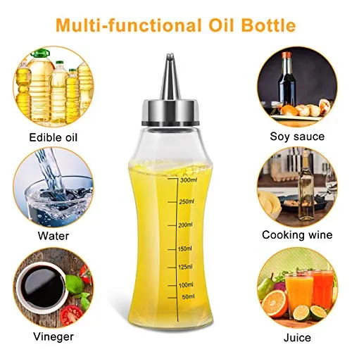 Gifort Bottiglia di Olio 400ML, Aceto Dosatore con...