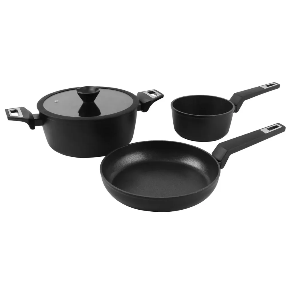SOGO - OLL-SS-23200 - Set 2 pentole da 16 e 24 cm + padella da 24 cm. Antiaderente con tre strati di alluminio. Anche per...