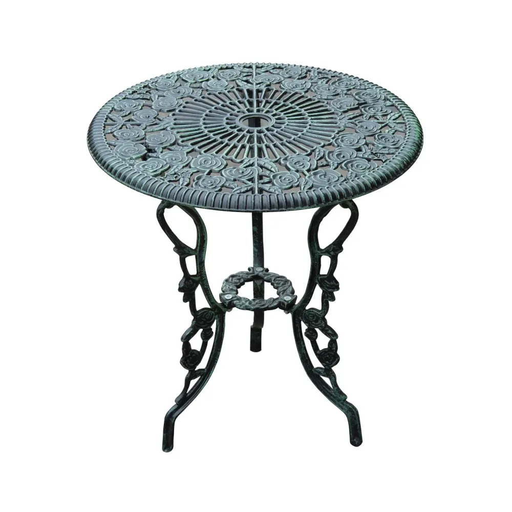 Set Tavolino e 2 Sedie Pieghevoli da Giardino Alluminio Verde